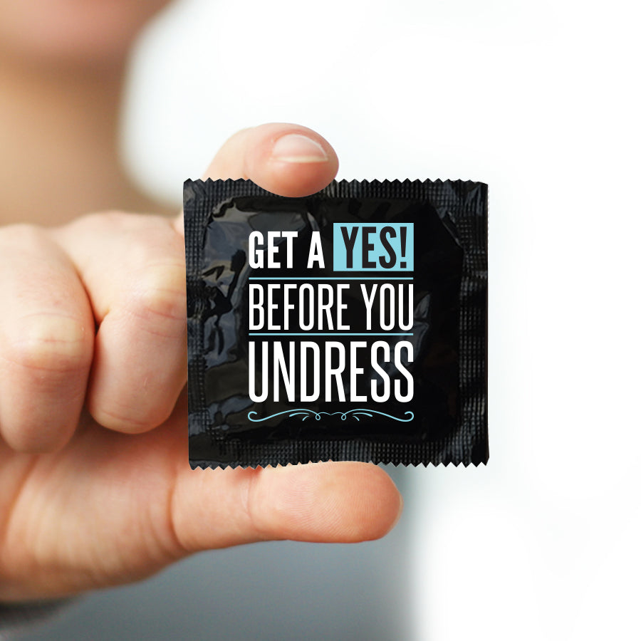 get a yes before you undress condom