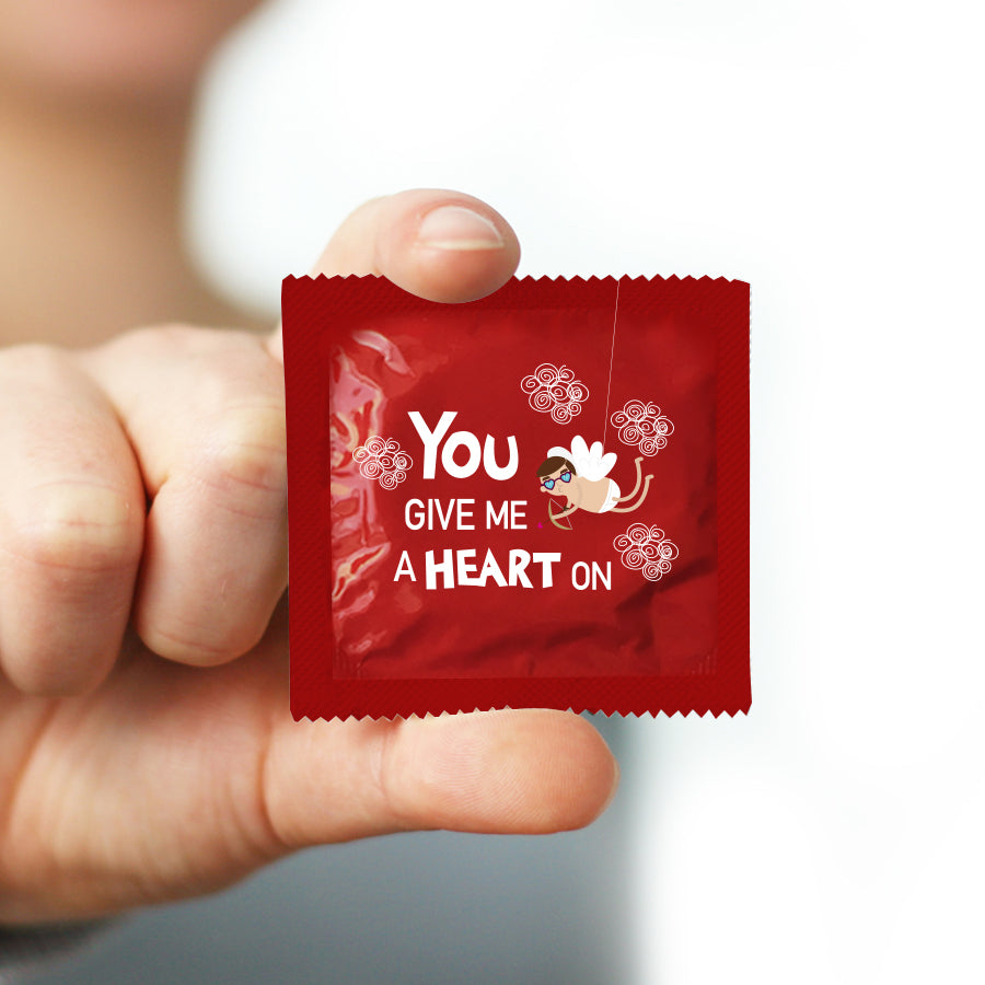 you give me a heart on condom
