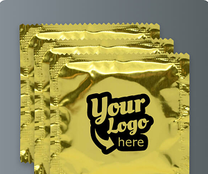 Custom Gold Foil Condoms