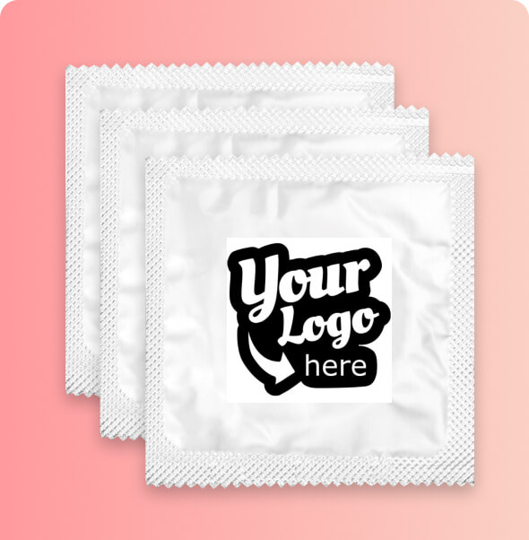 Custom White Foil  Condoms