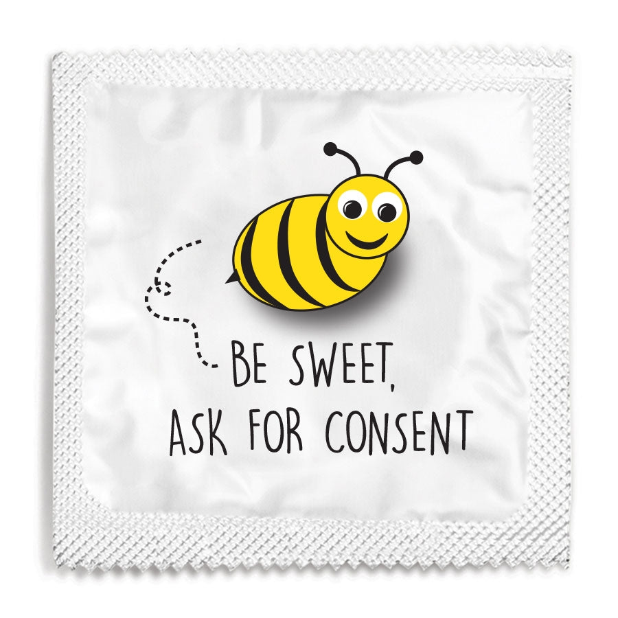 Bee Sweet Ask For Consent Condom