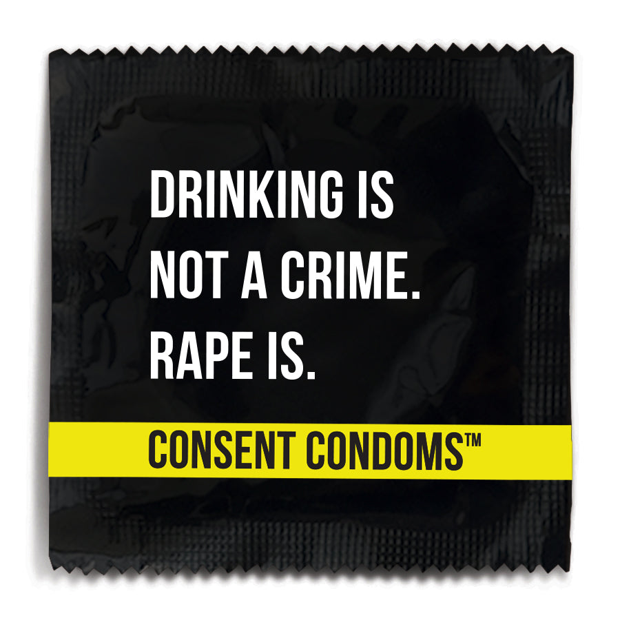 drinking is not a crime custom foil condom