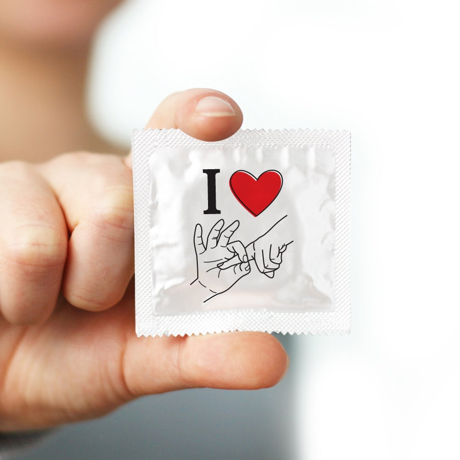 i love fucking you condom foil hand