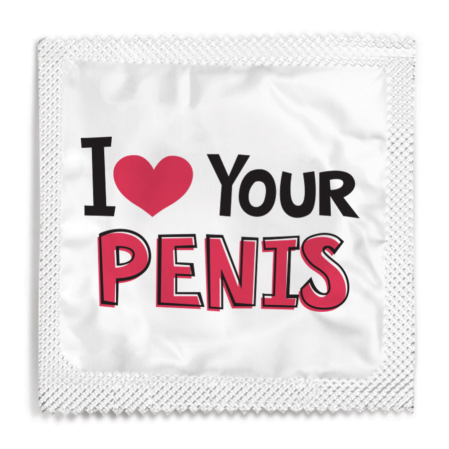 I Love Your Penis condom foil