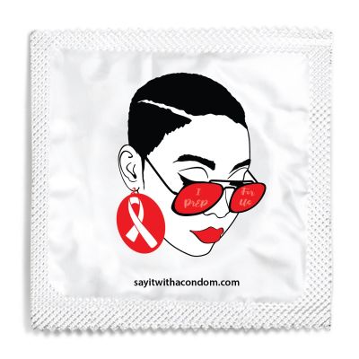 red glasses condom