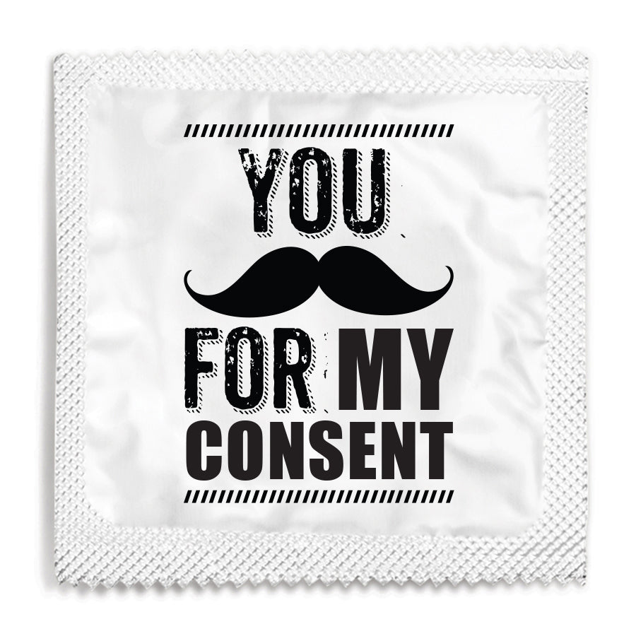 you mustache for my consent condom